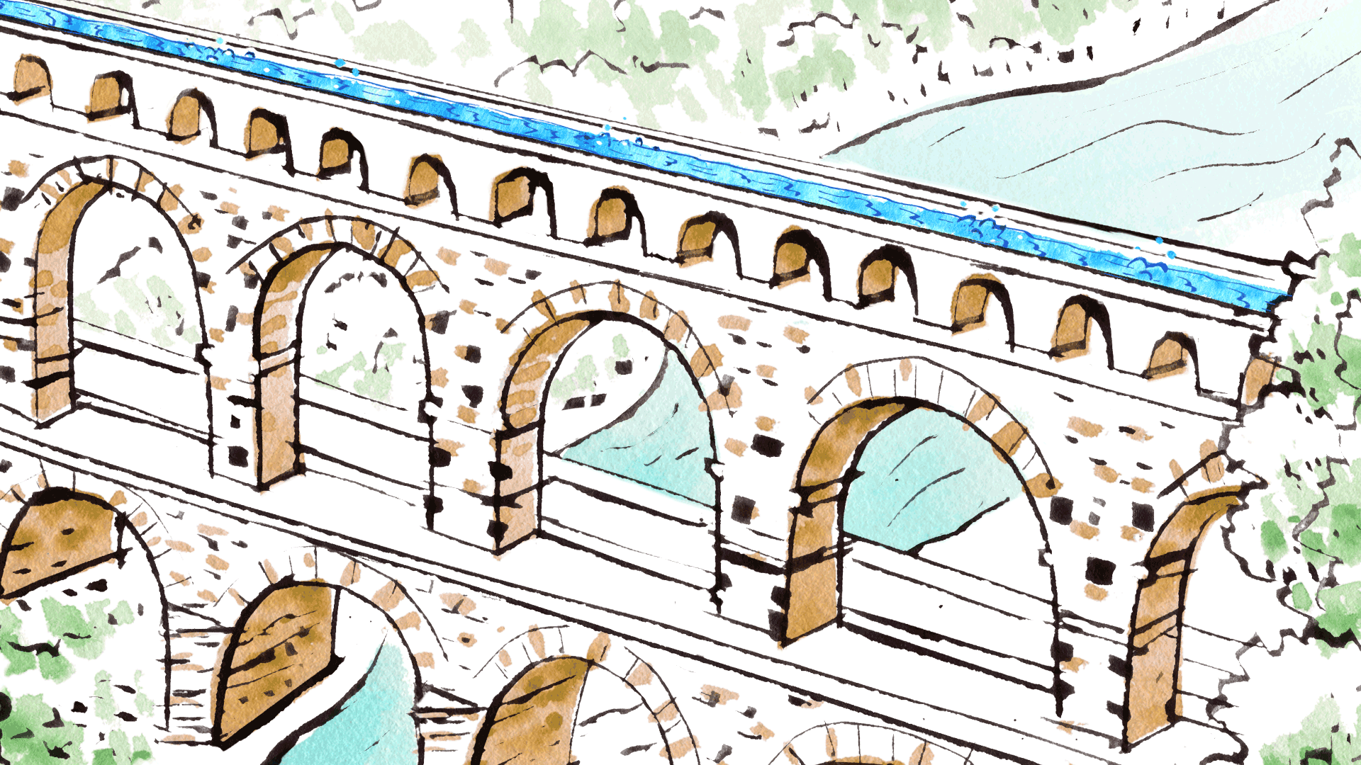 ローマの水道橋ポン デュ ガール 人と水の歴史を旅しよう 荏原製作所